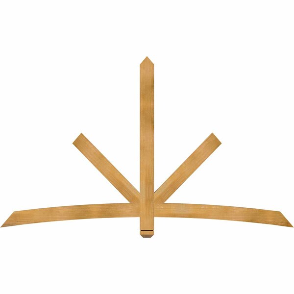 Ekena Millwork Alberta Rough Sawn Timber Gable Bracket, Western Red Cedar, 84"W x 49"H x 2"D x 4"F, 14/12 Pitch GBW084X49X0204ALB00RWR - main